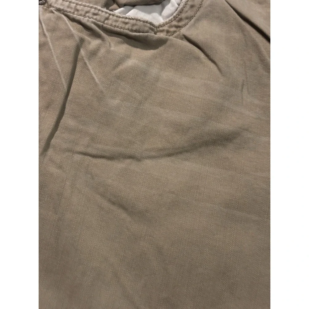 BKE Buckle Mens Pants 38X Khaki Chino Flat Front Uniform Solid Raw Hem‎